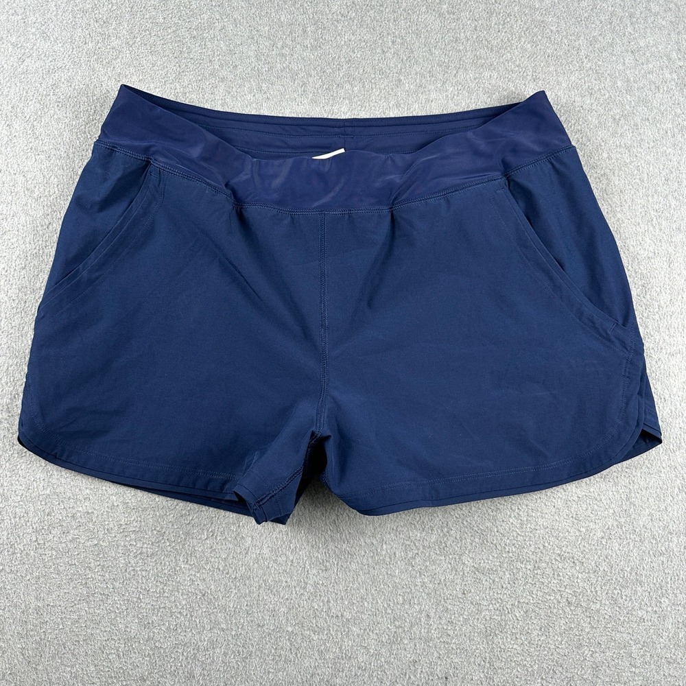 Lands End Shorts Womens 14 516337 Blue Pockets Stretch Athletic
